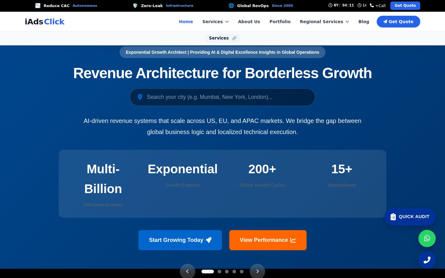 iAdsClick Revenue Architect &middot; HOMEPAGE_SCREENSHOT