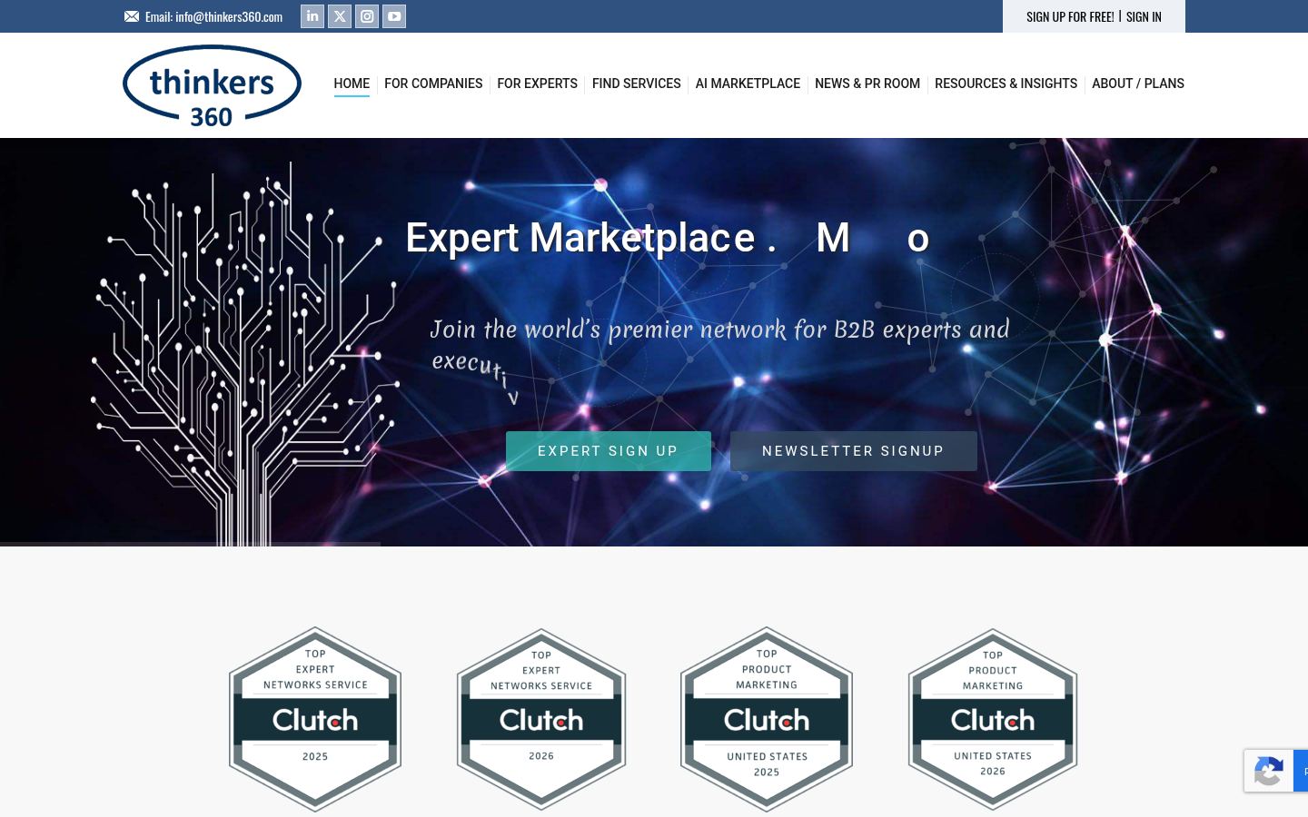 Thinkers360 &middot; HOMEPAGE_SCREENSHOT