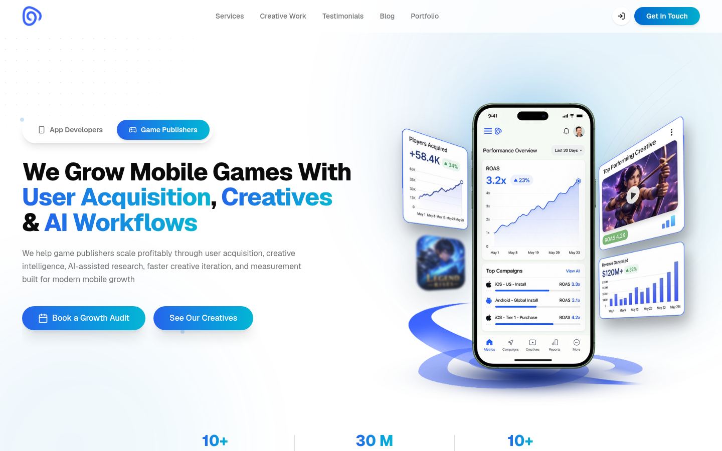 GamingGrowth &middot; HOMEPAGE_SCREENSHOT