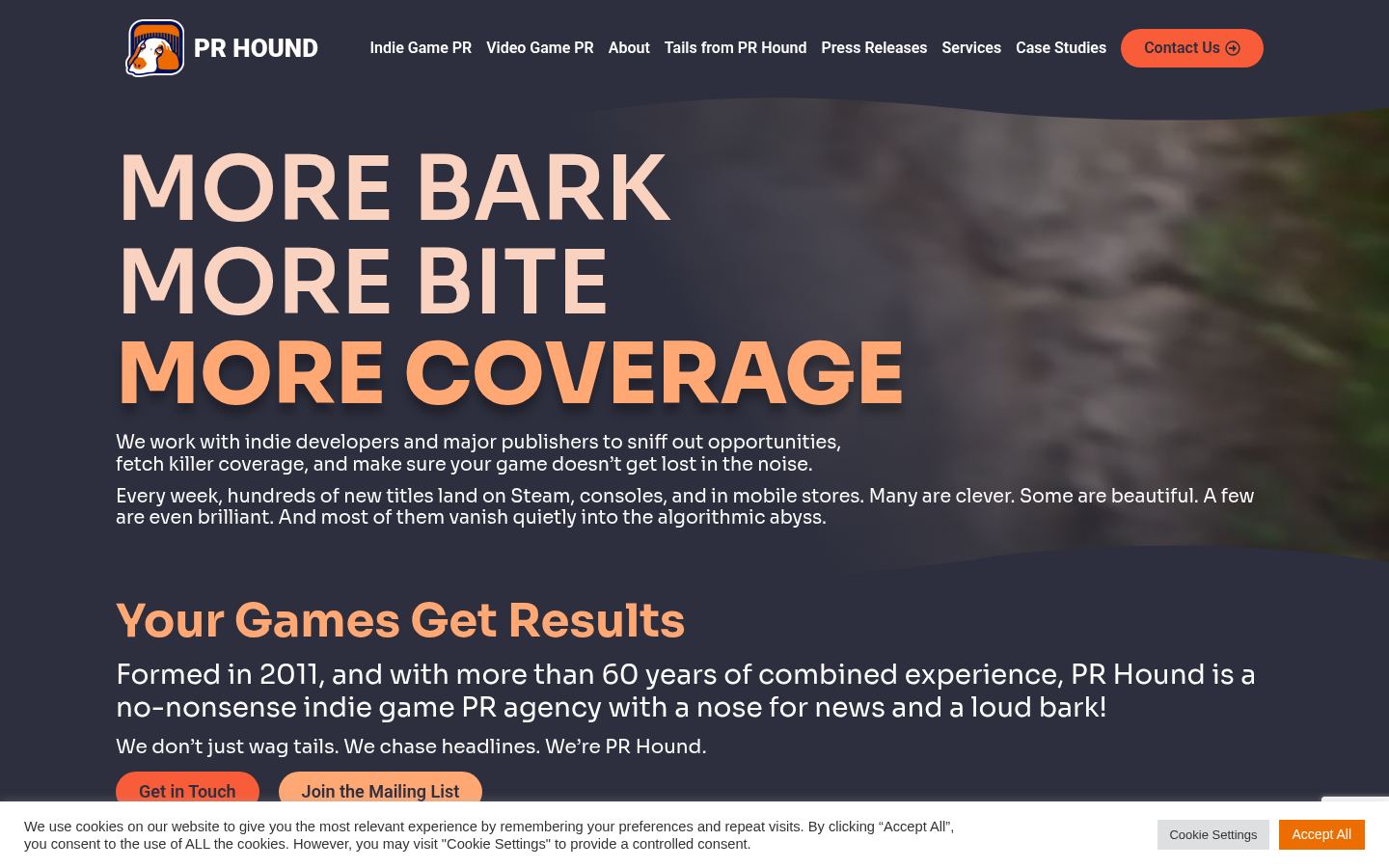 PR Hound &middot; HOMEPAGE_SCREENSHOT