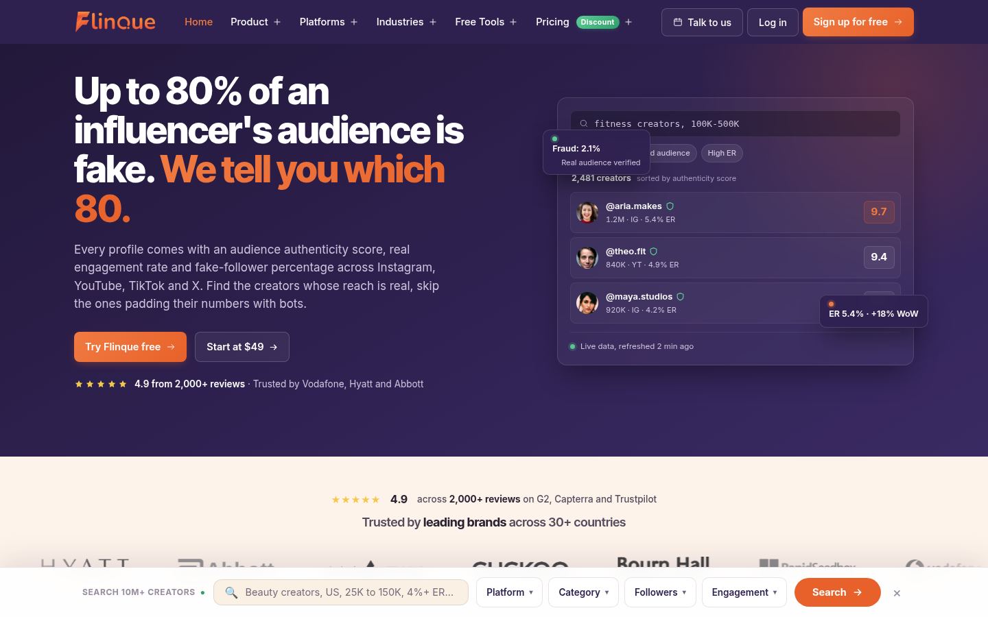 Flinque &middot; HOMEPAGE_SCREENSHOT