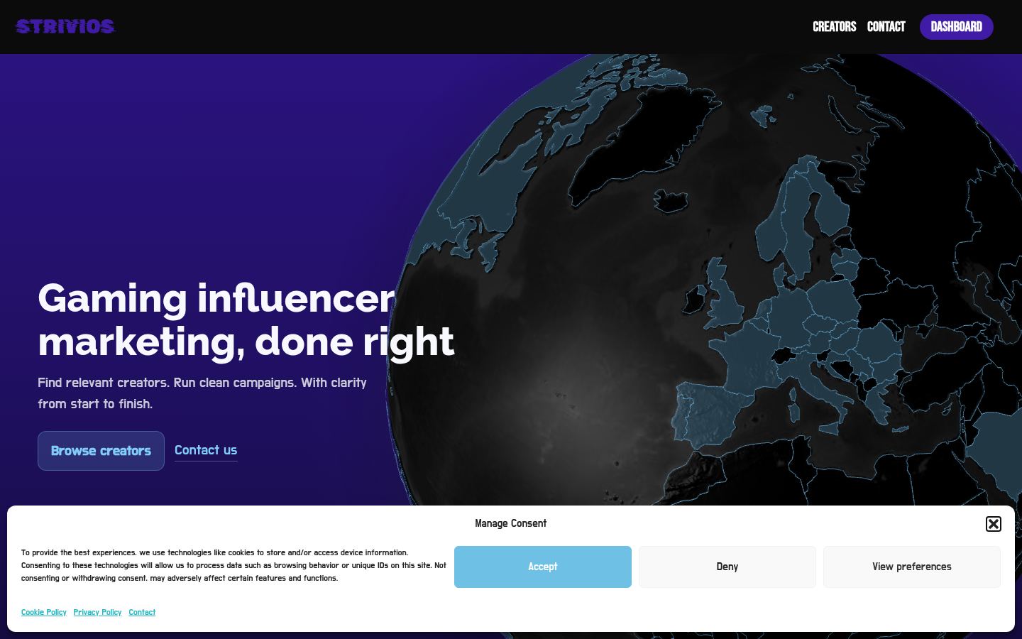 Strivios &middot; HOMEPAGE_SCREENSHOT
