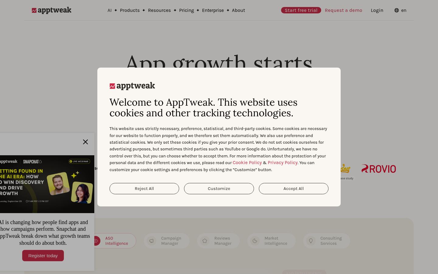AppTweak &middot; HOMEPAGE_SCREENSHOT
