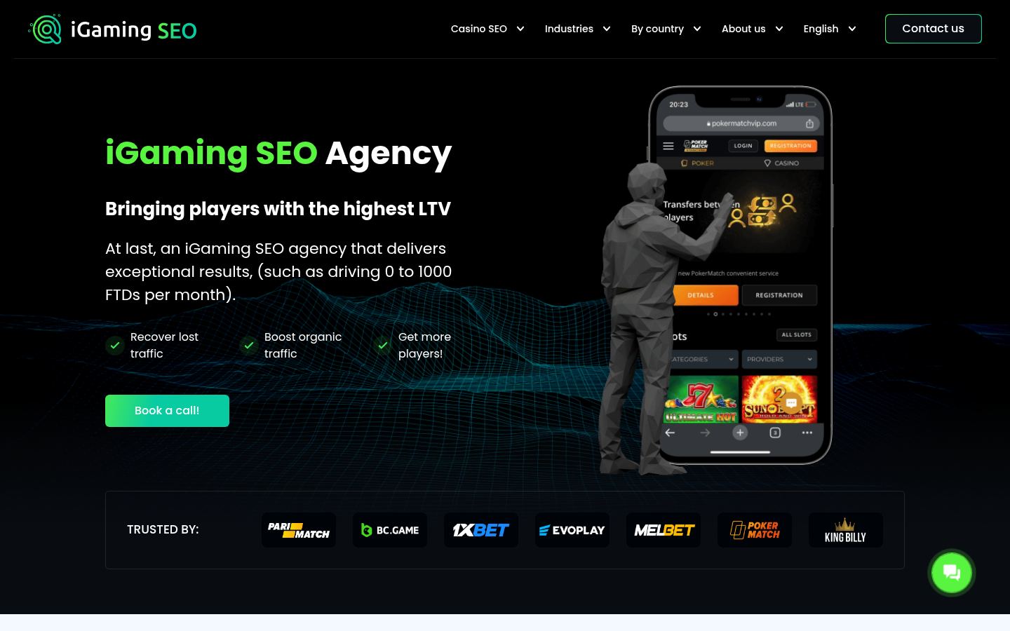 iGaming SEO Agency &middot; HOMEPAGE_SCREENSHOT