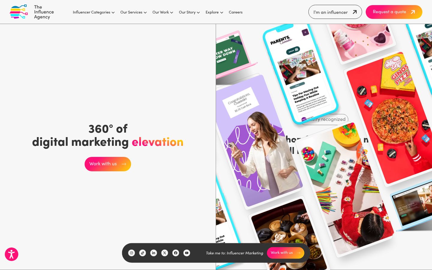 The Influence Agency &middot; HOMEPAGE_SCREENSHOT