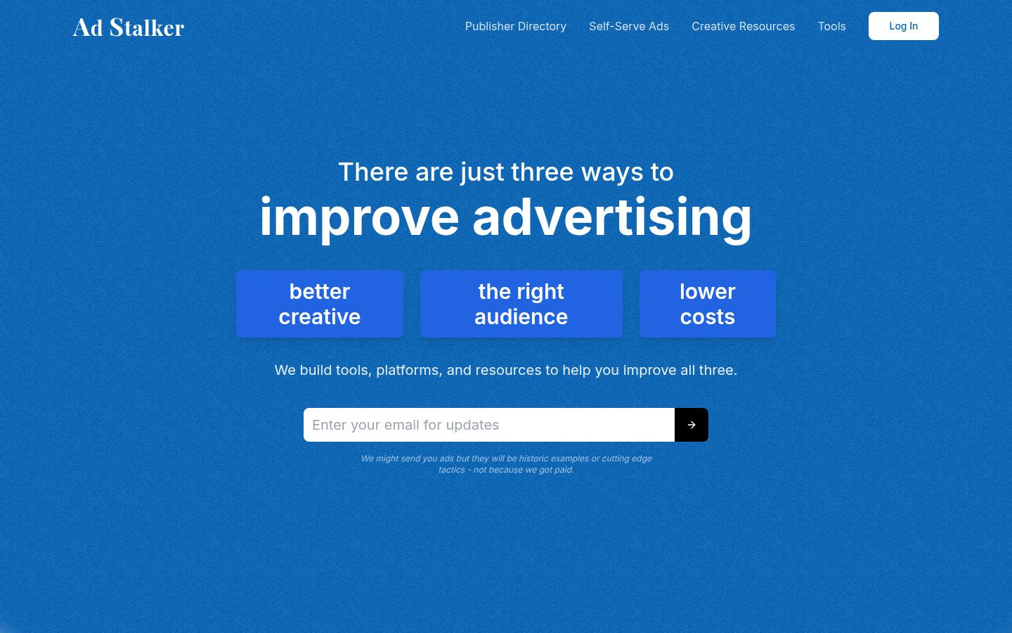Ad Stalker &middot; HOMEPAGE_SCREENSHOT