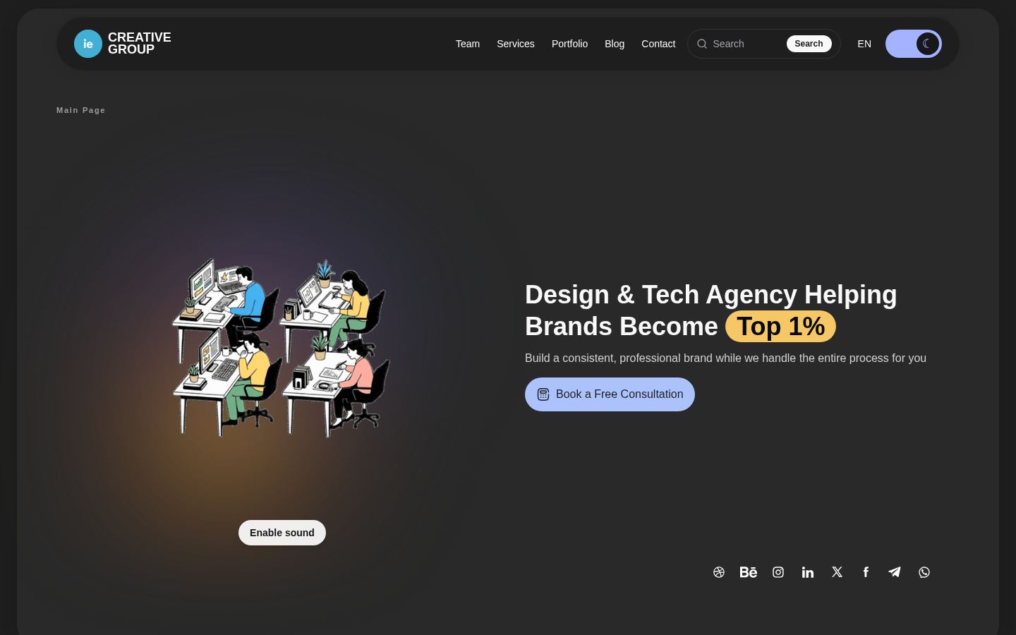 Creative Group &middot; HOMEPAGE_SCREENSHOT