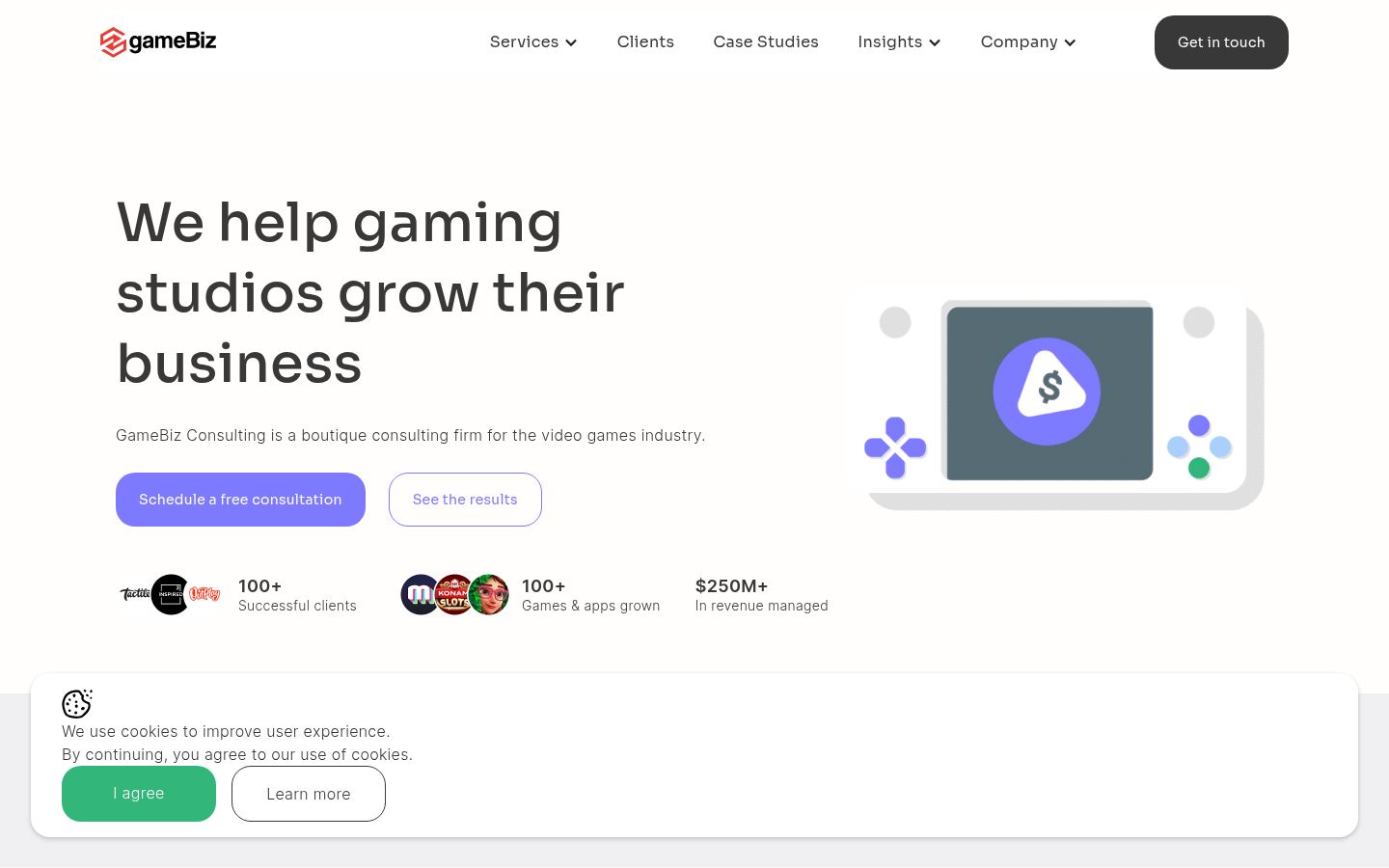 🕹️ GameBiz Consulting &middot; HOMEPAGE_SCREENSHOT