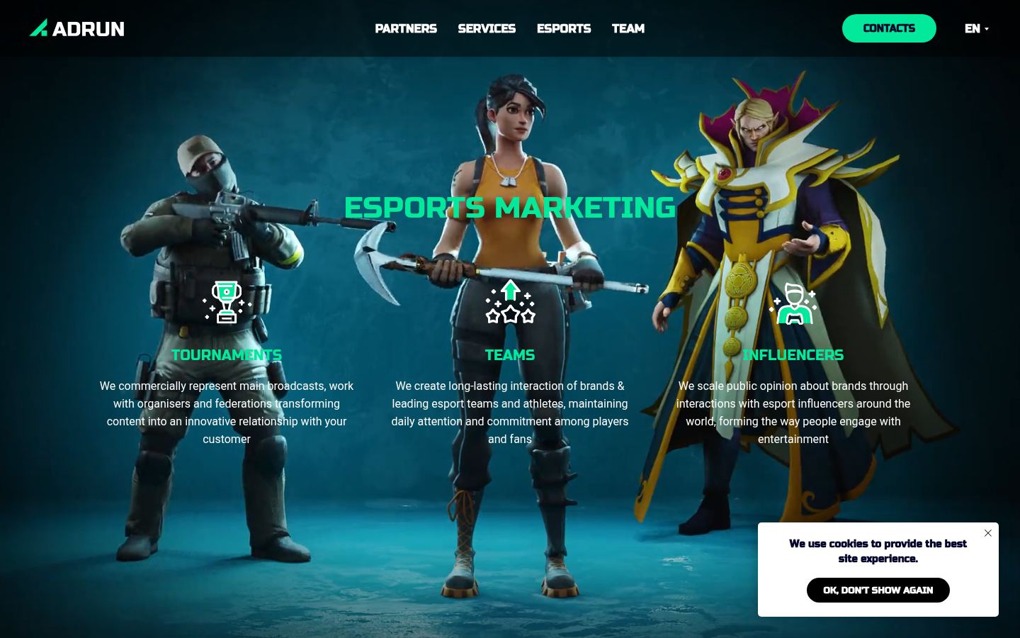 ADRUN &middot; HOMEPAGE_SCREENSHOT