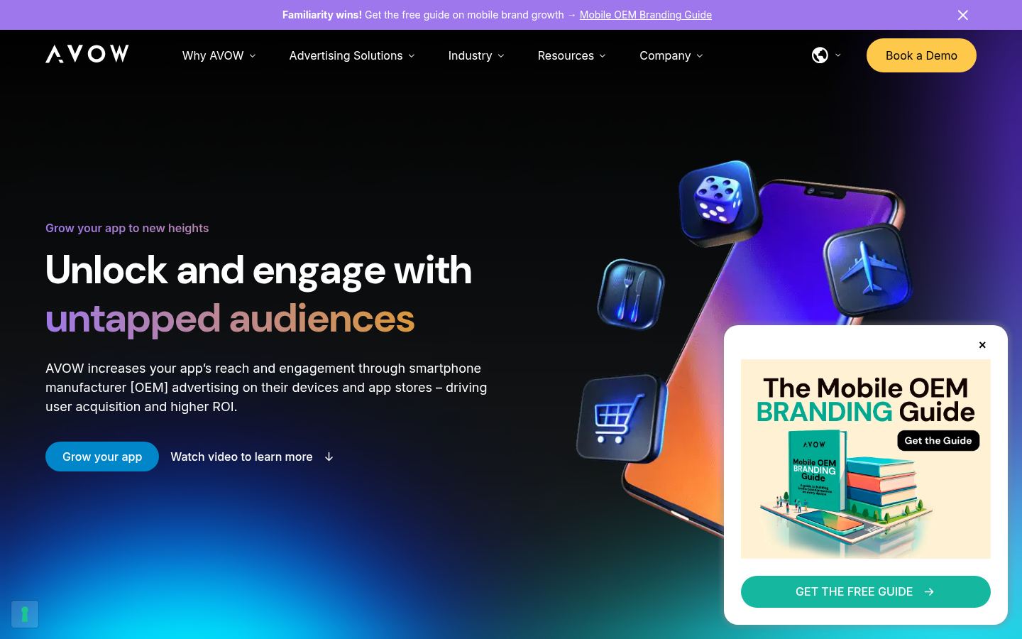 AVOW &middot; HOMEPAGE_SCREENSHOT