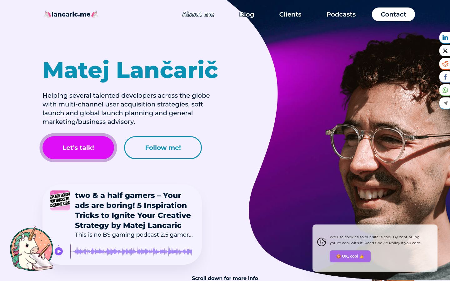 lancaric &middot; HOMEPAGE_SCREENSHOT