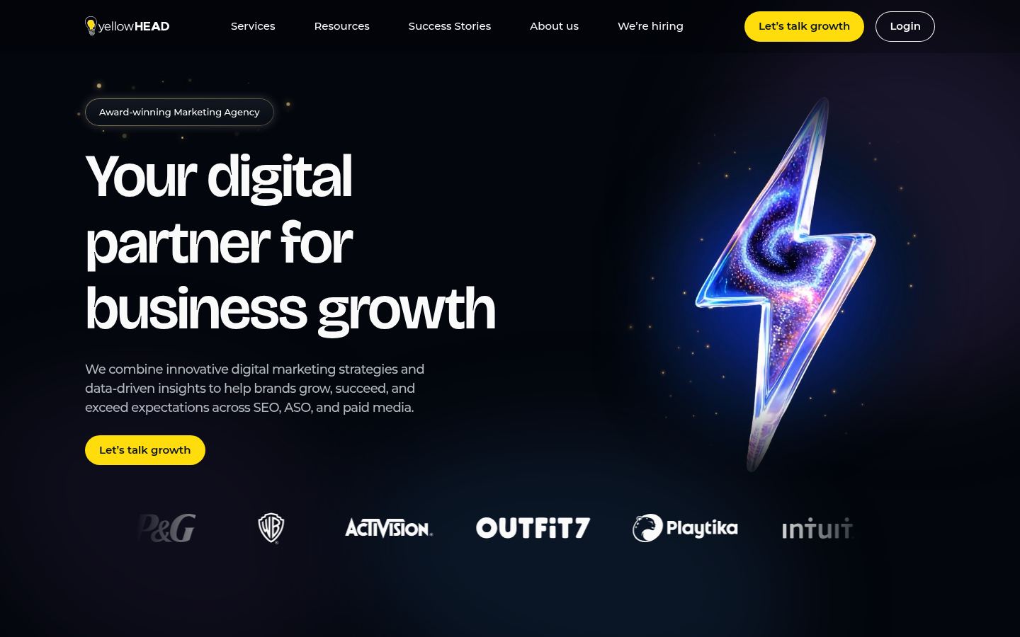 yellowHEAD &middot; HOMEPAGE_SCREENSHOT