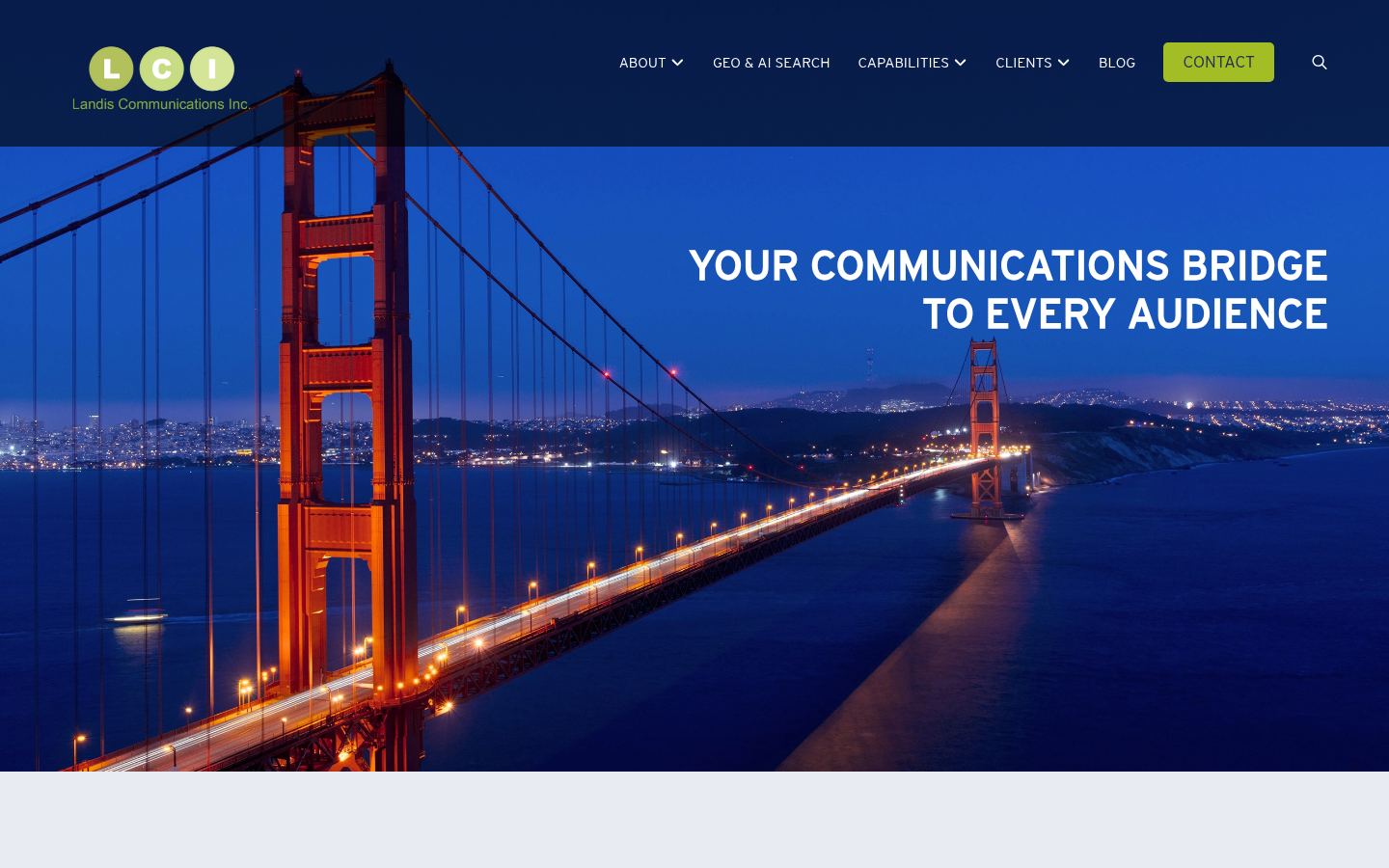 Landis PR &middot; HOMEPAGE_SCREENSHOT