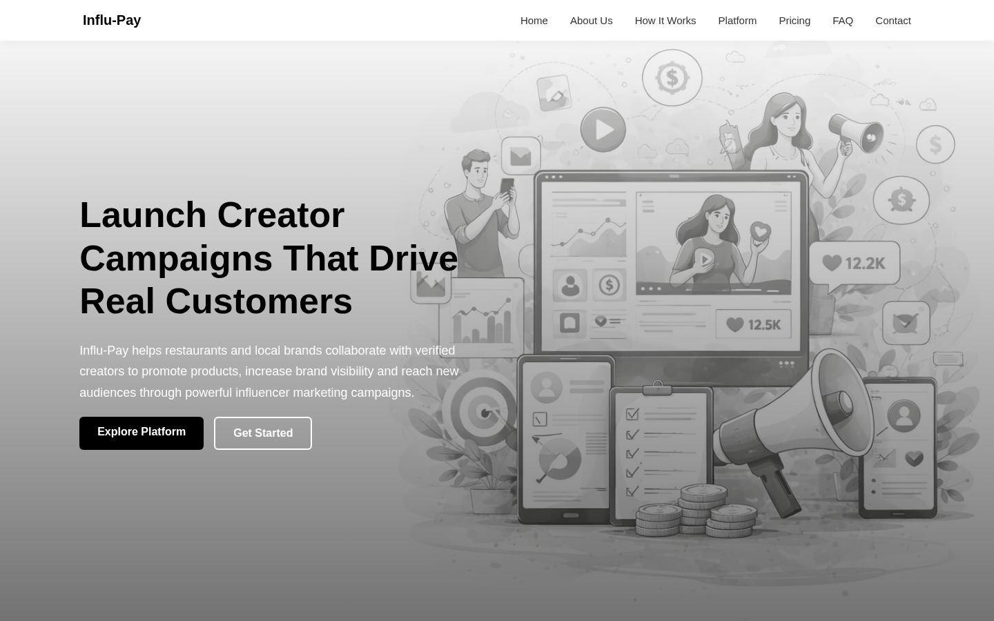 Influ-Pay Platform &middot; HOMEPAGE_SCREENSHOT