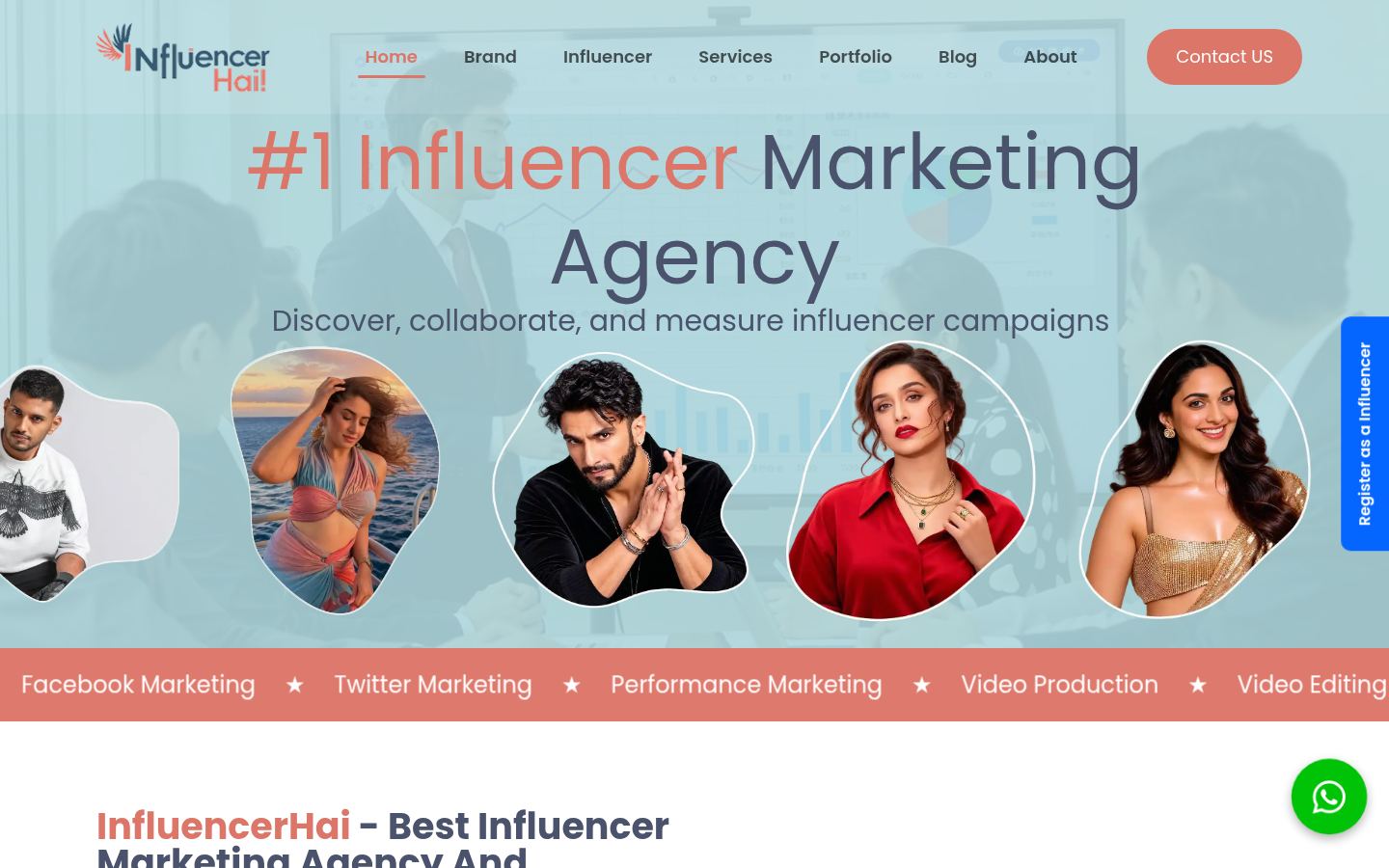 Infulencerhai &middot; HOMEPAGE_SCREENSHOT