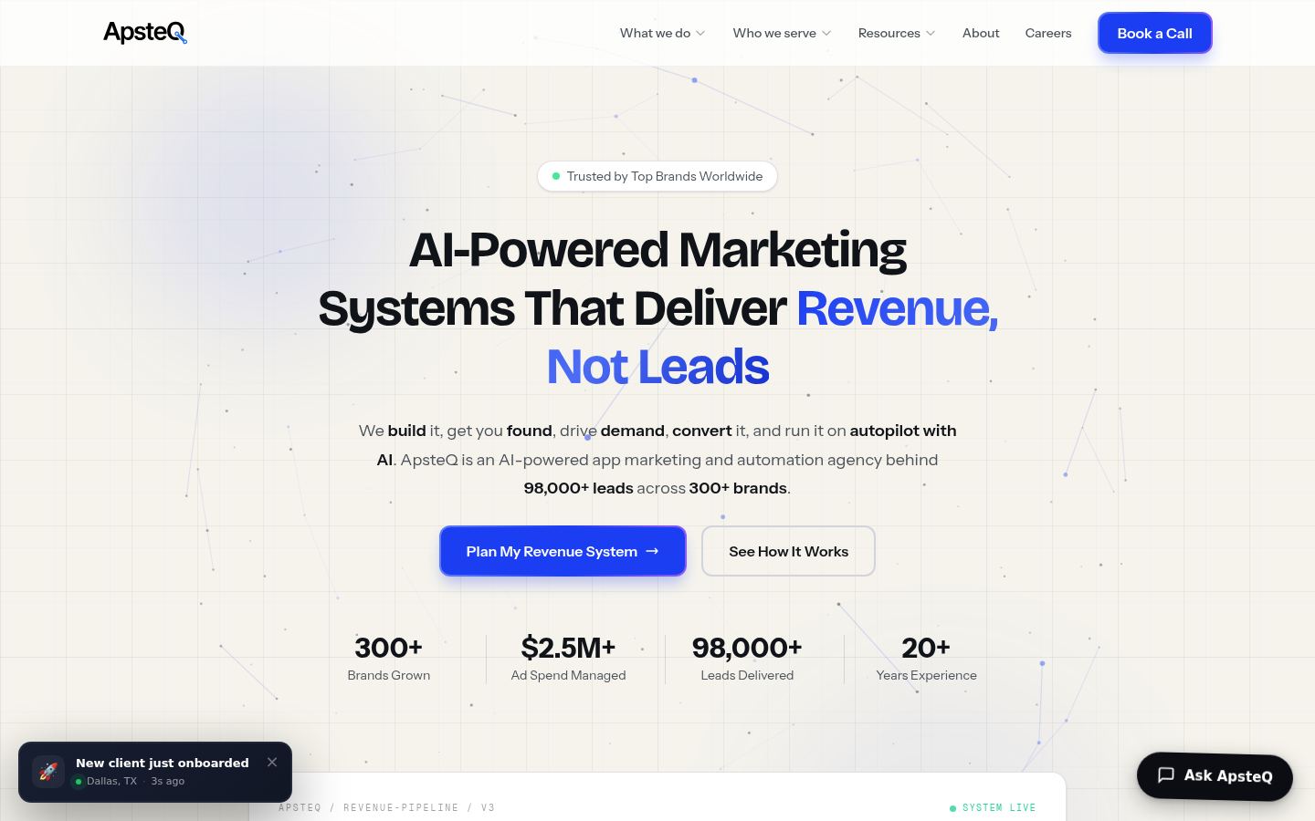 ApsteQ &middot; HOMEPAGE_SCREENSHOT
