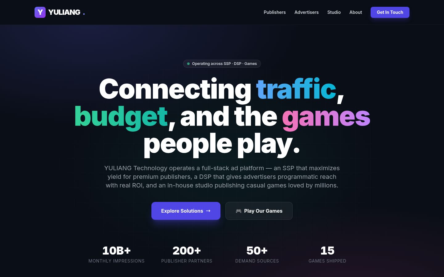 YULIANG Technology &middot; HOMEPAGE_SCREENSHOT