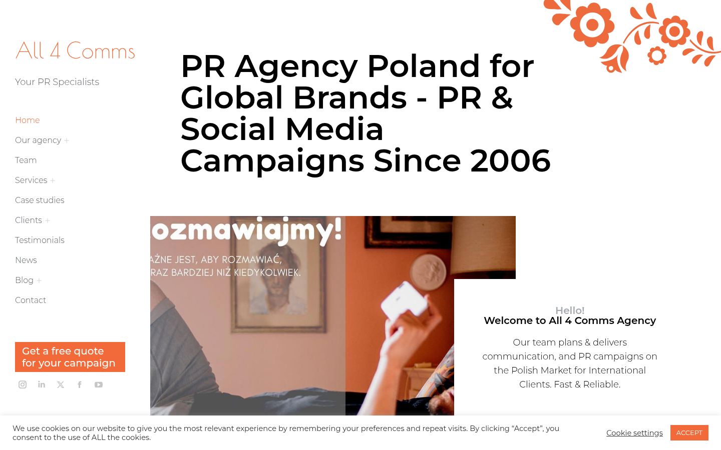 All 4 Comms &middot; HOMEPAGE_SCREENSHOT