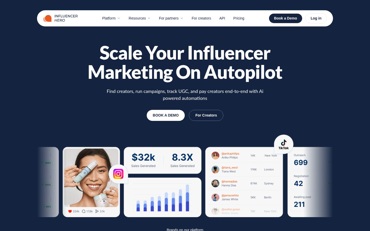 Influencer Hero &middot; HOMEPAGE_SCREENSHOT