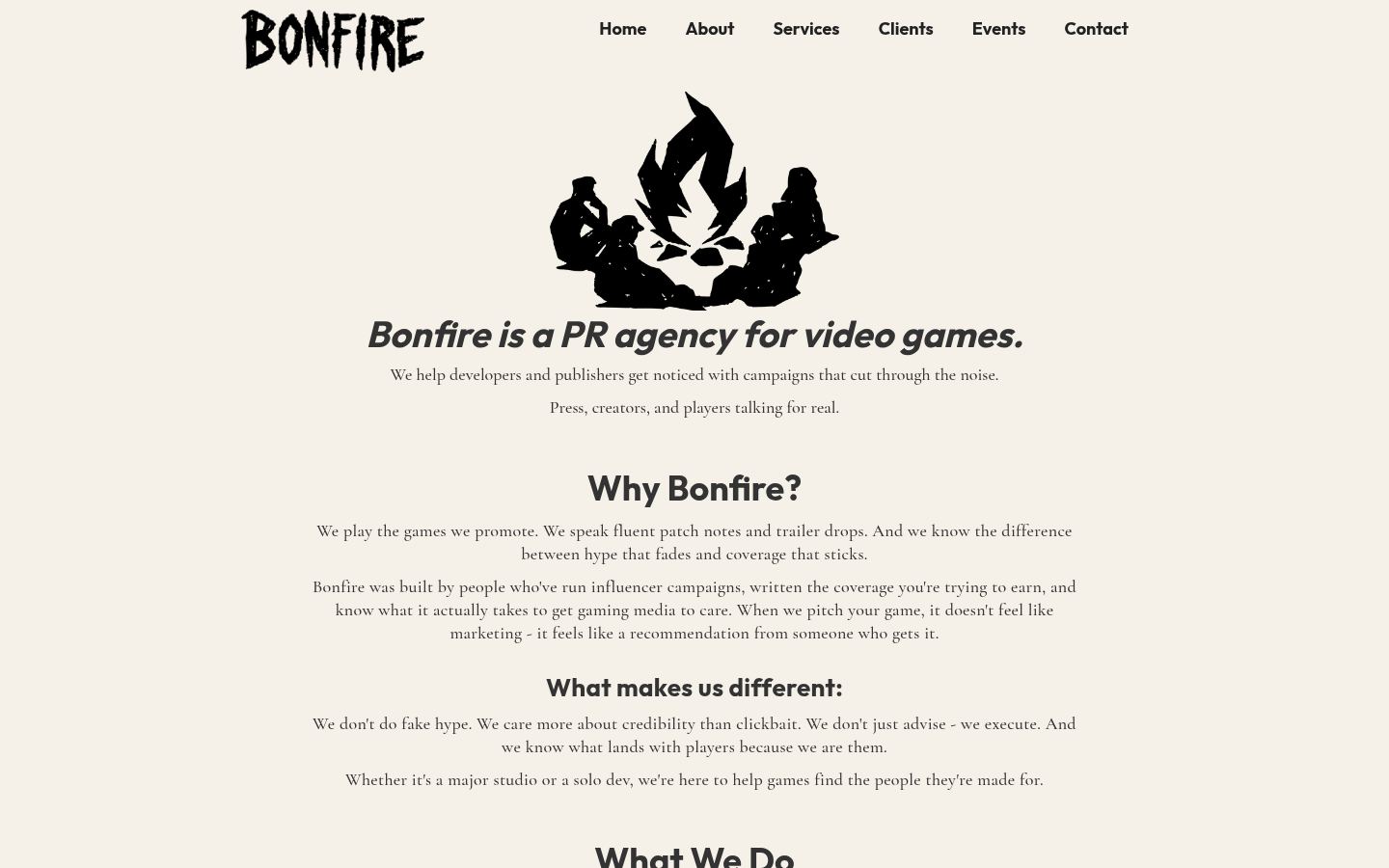 Bonfire PR &middot; HOMEPAGE_SCREENSHOT