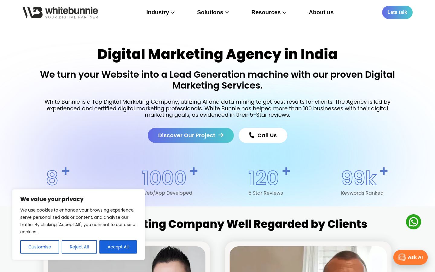White Bunnie · HOMEPAGE_SCREENSHOT