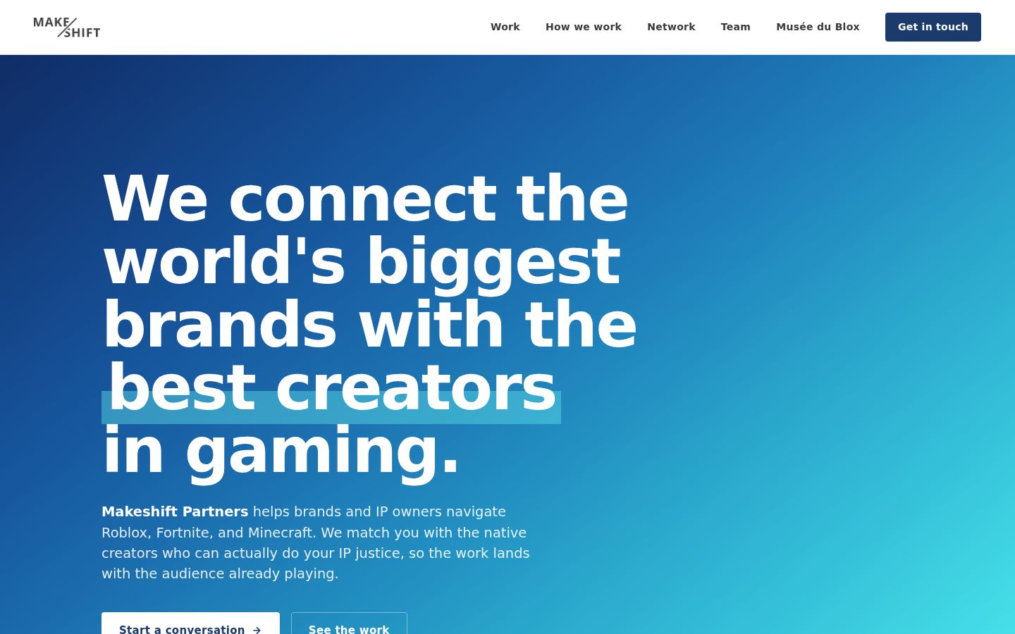 Makeshift Partners &middot; HOMEPAGE_SCREENSHOT