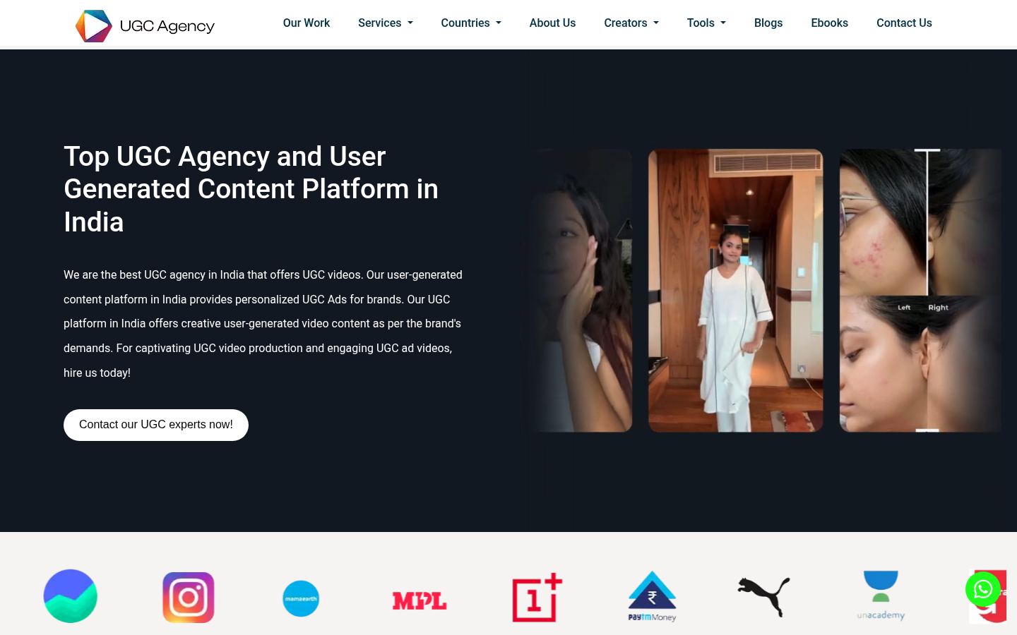 UGC Agency &middot; HOMEPAGE_SCREENSHOT