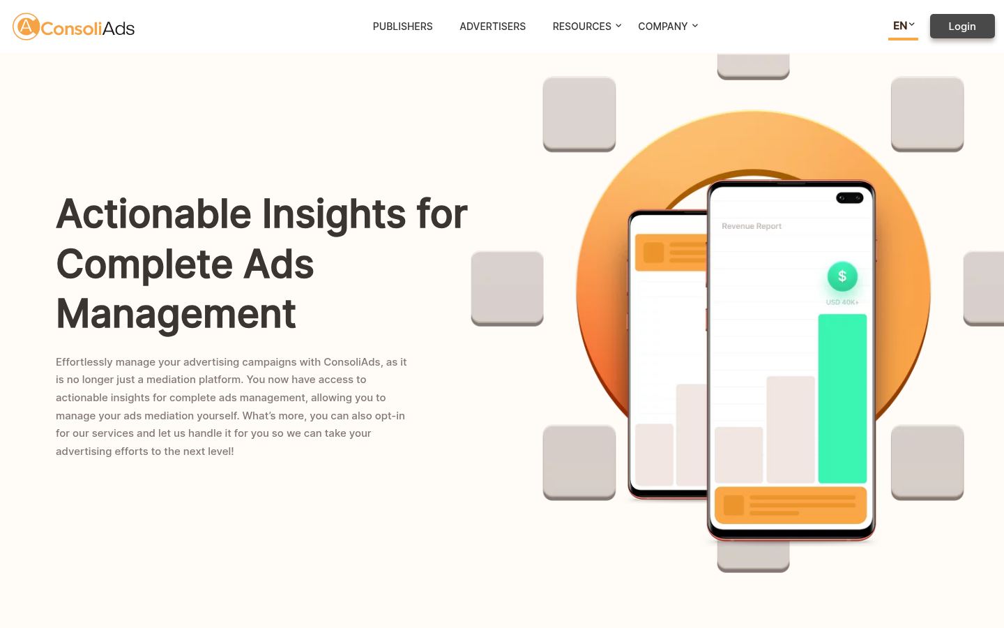 ConsoliAds &middot; HOMEPAGE_SCREENSHOT