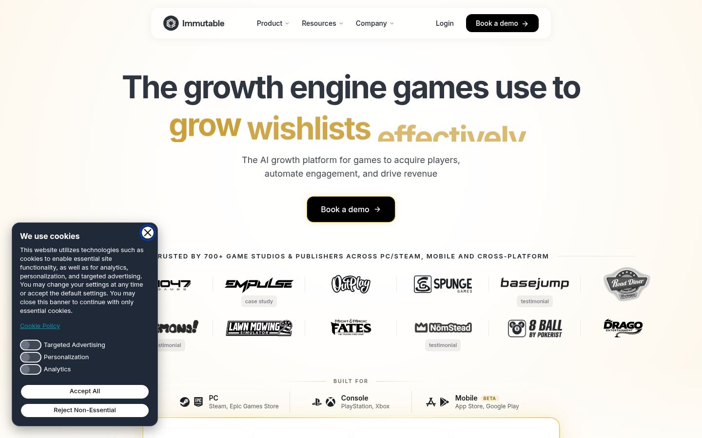 Immutable &middot; HOMEPAGE_SCREENSHOT
