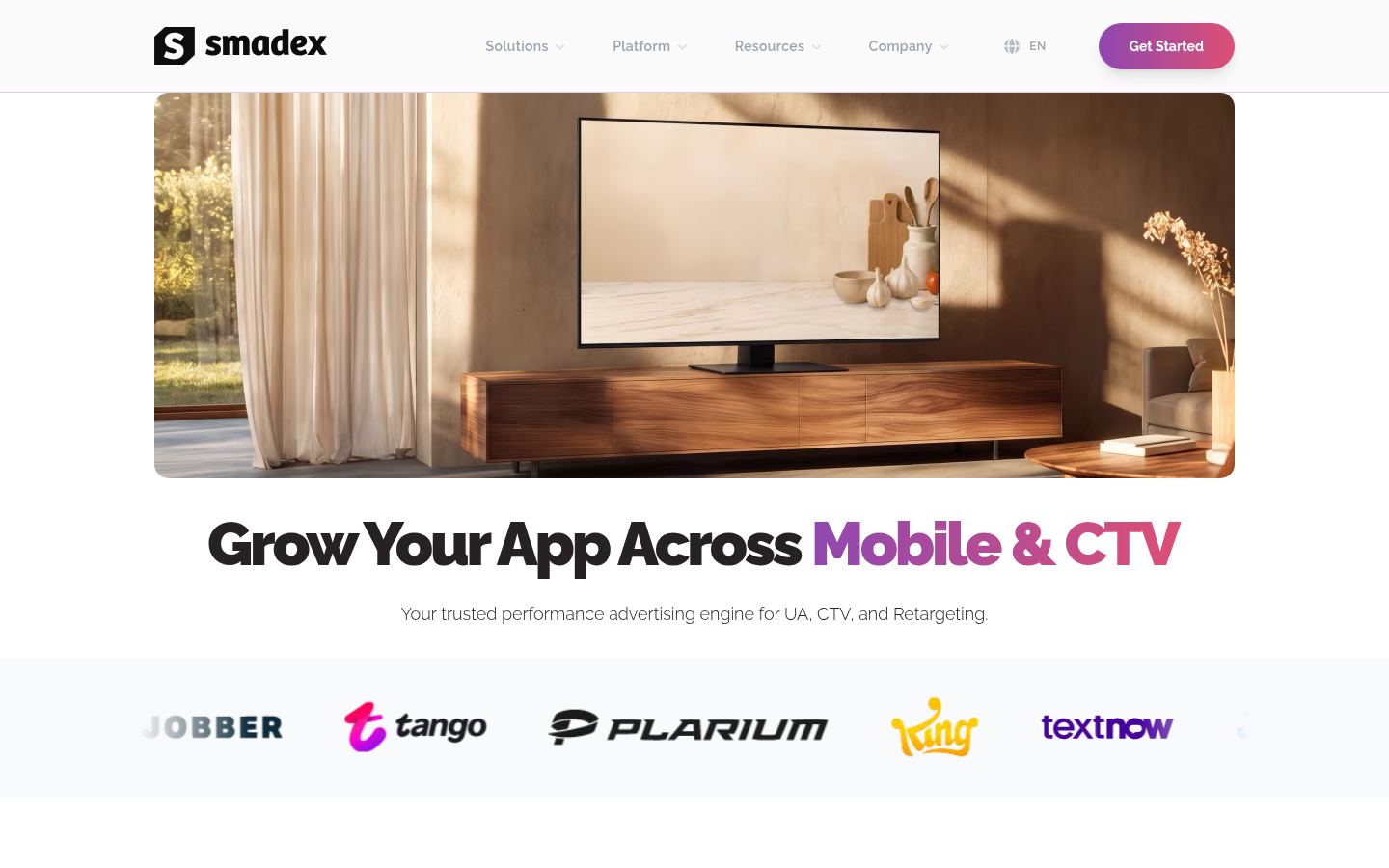 Smadex &middot; HOMEPAGE_SCREENSHOT