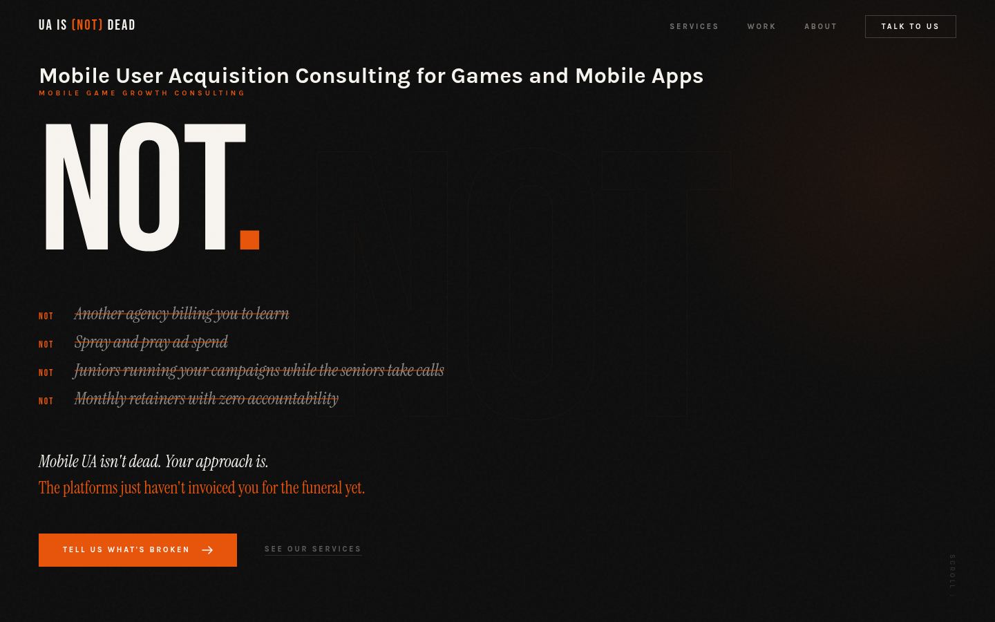 UA IS (NOT) DEAD &middot; HOMEPAGE_SCREENSHOT