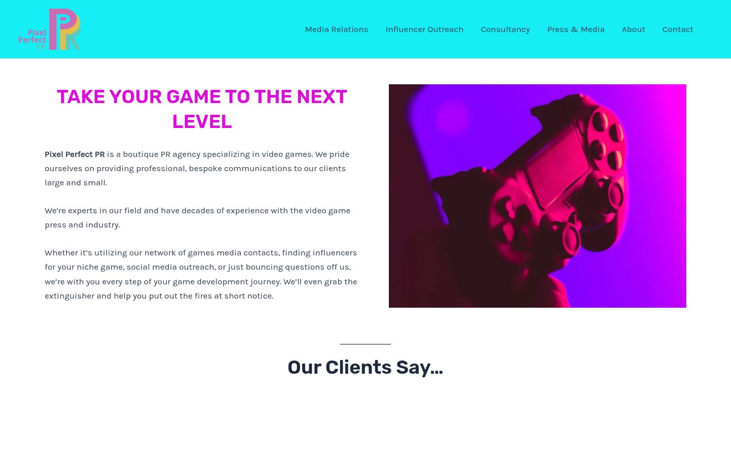 Pixel Perfect PR &middot; HOMEPAGE_SCREENSHOT