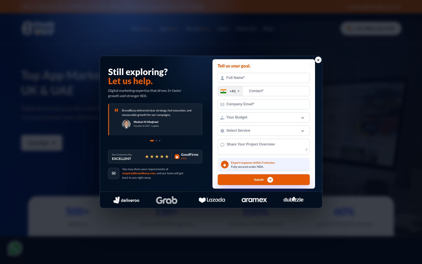 BrandBurp &middot; HOMEPAGE_SCREENSHOT