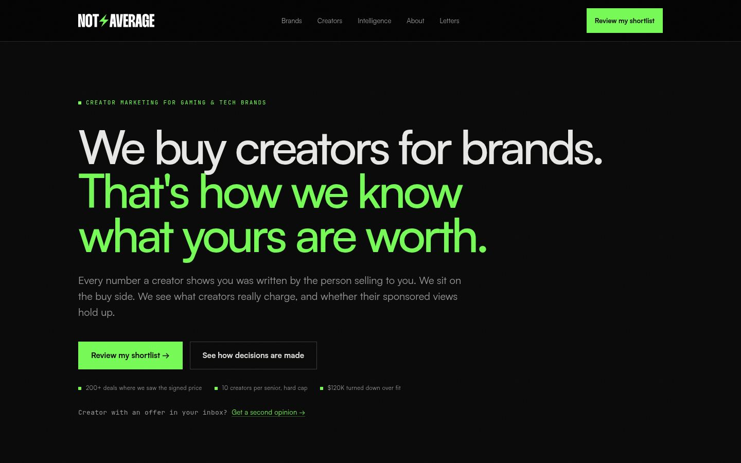 Not Average &middot; HOMEPAGE_SCREENSHOT