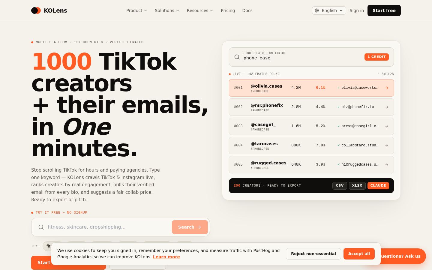 KOLens &middot; HOMEPAGE_SCREENSHOT