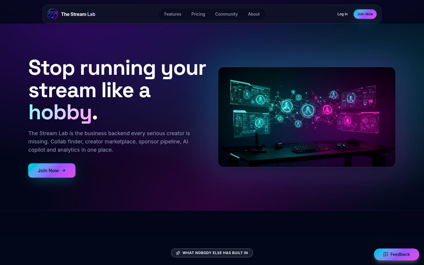 The Stream Lab &middot; HOMEPAGE_SCREENSHOT