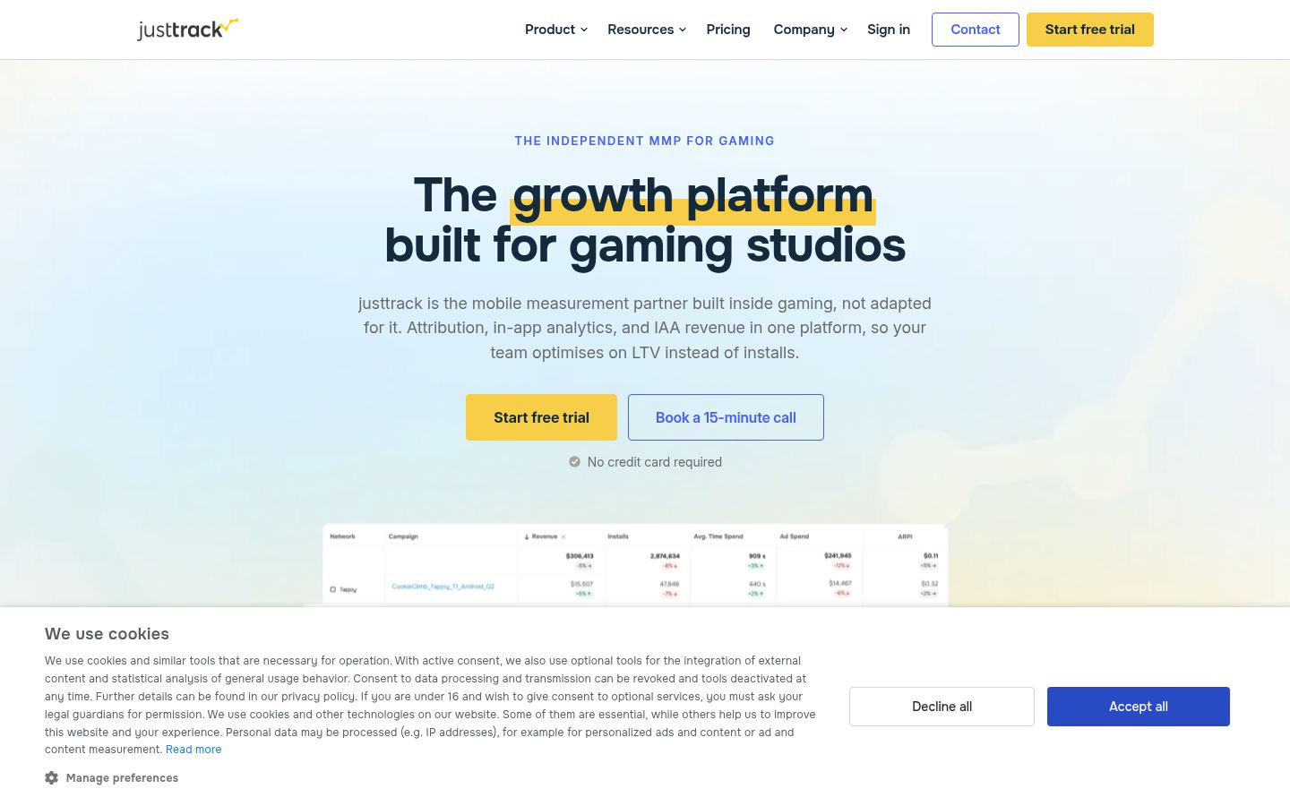 justtrack &middot; HOMEPAGE_SCREENSHOT