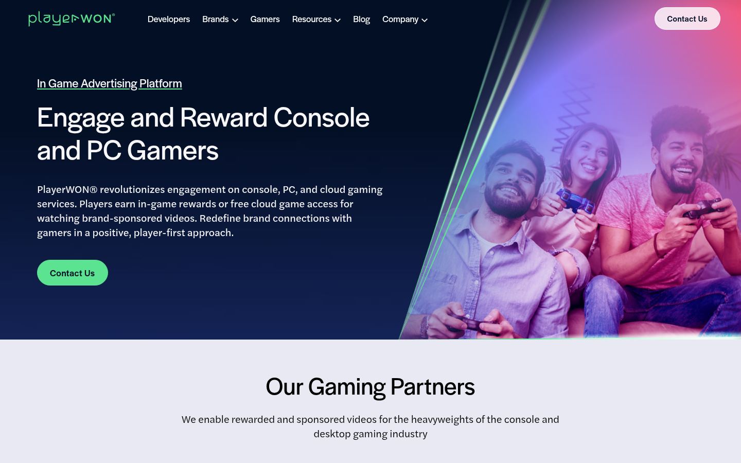PlayerWON &middot; HOMEPAGE_SCREENSHOT