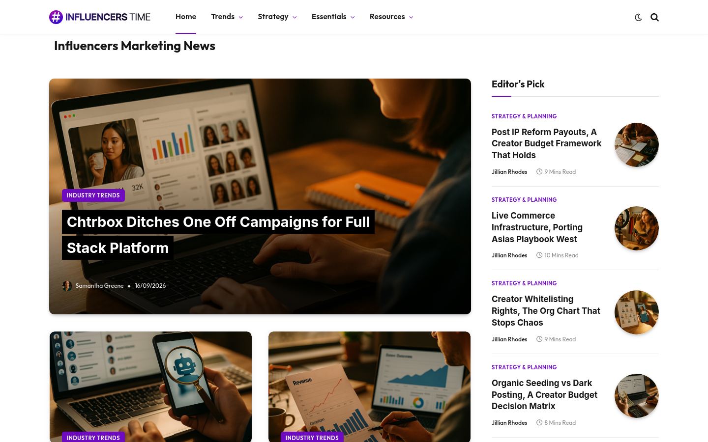 Influencers Time &middot; HOMEPAGE_SCREENSHOT