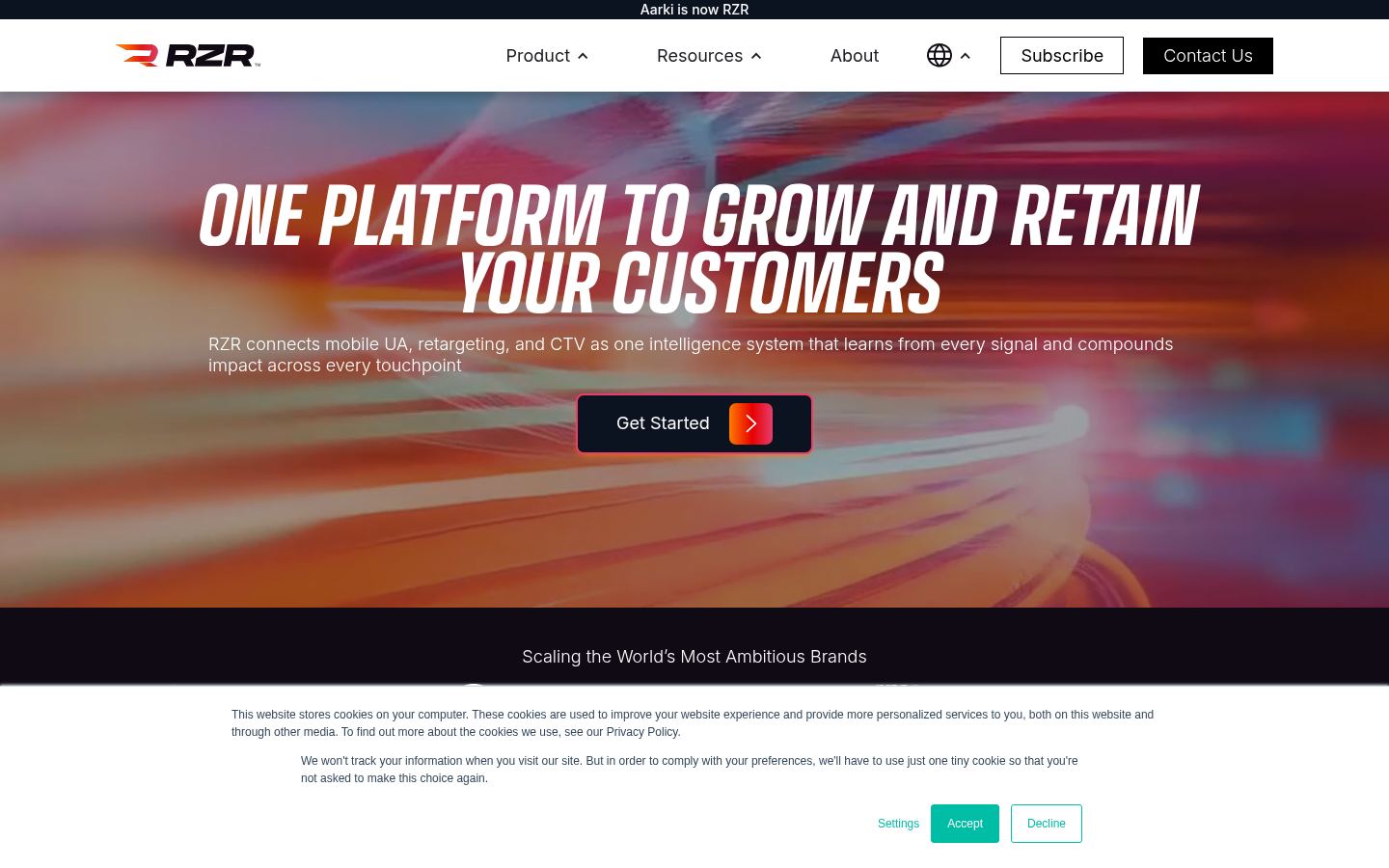 RZR &middot; HOMEPAGE_SCREENSHOT