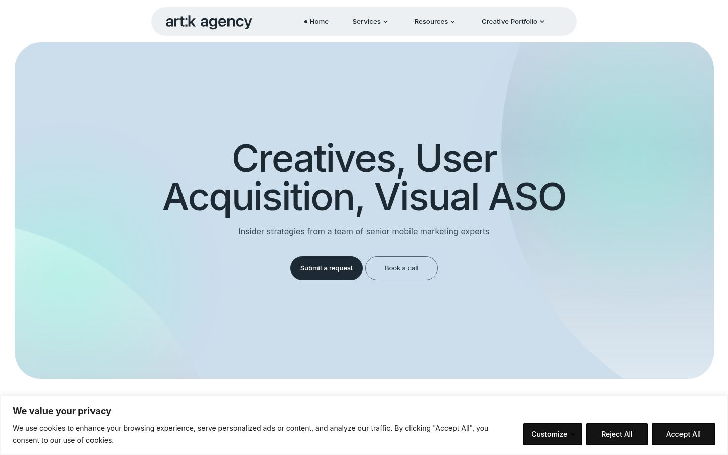Artik Agency &middot; HOMEPAGE_SCREENSHOT