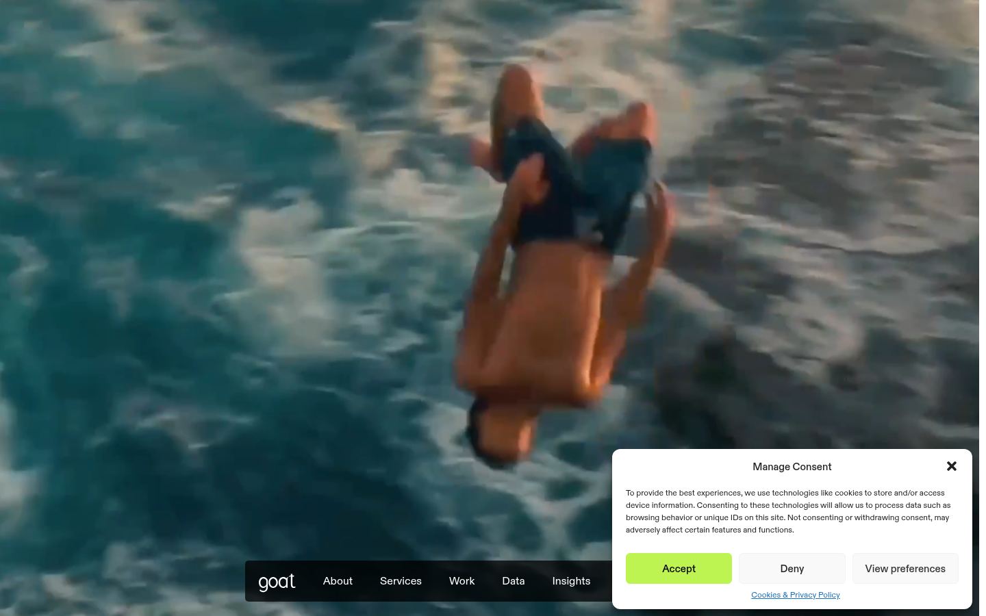 The Goat Agency &middot; HOMEPAGE_SCREENSHOT