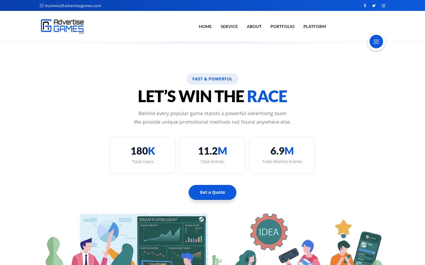 Advertisegames &middot; HOMEPAGE_SCREENSHOT