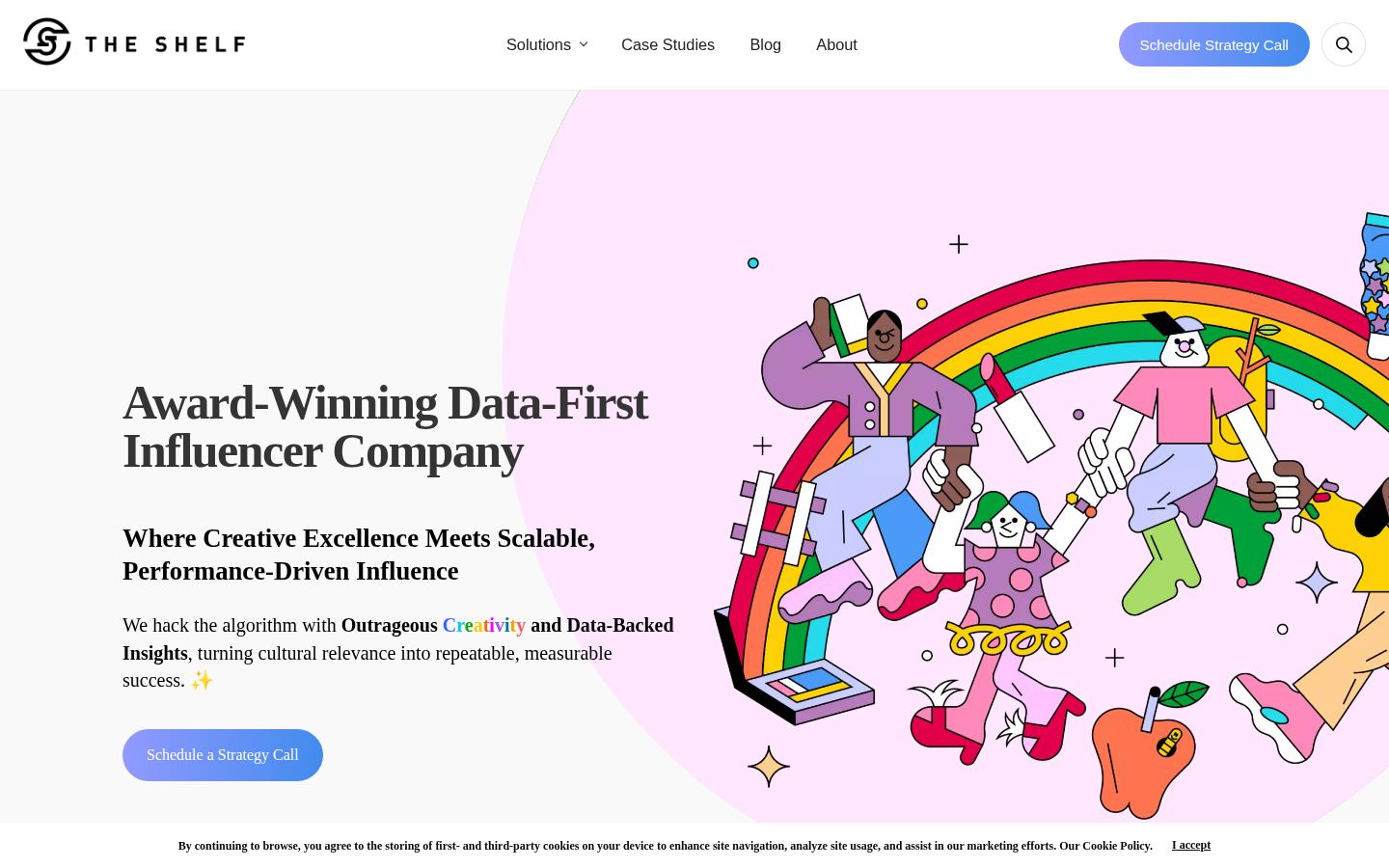 The Shelf, a Data-First Influencer Marketing Company &middot; HOMEPAGE_SCREENSHOT