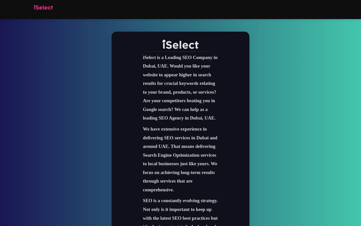 iSelect &middot; HOMEPAGE_SCREENSHOT