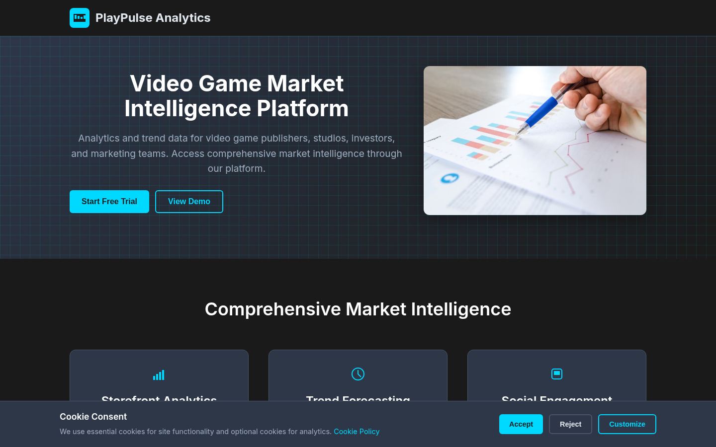 PlayPulse Analytics &middot; HOMEPAGE_SCREENSHOT