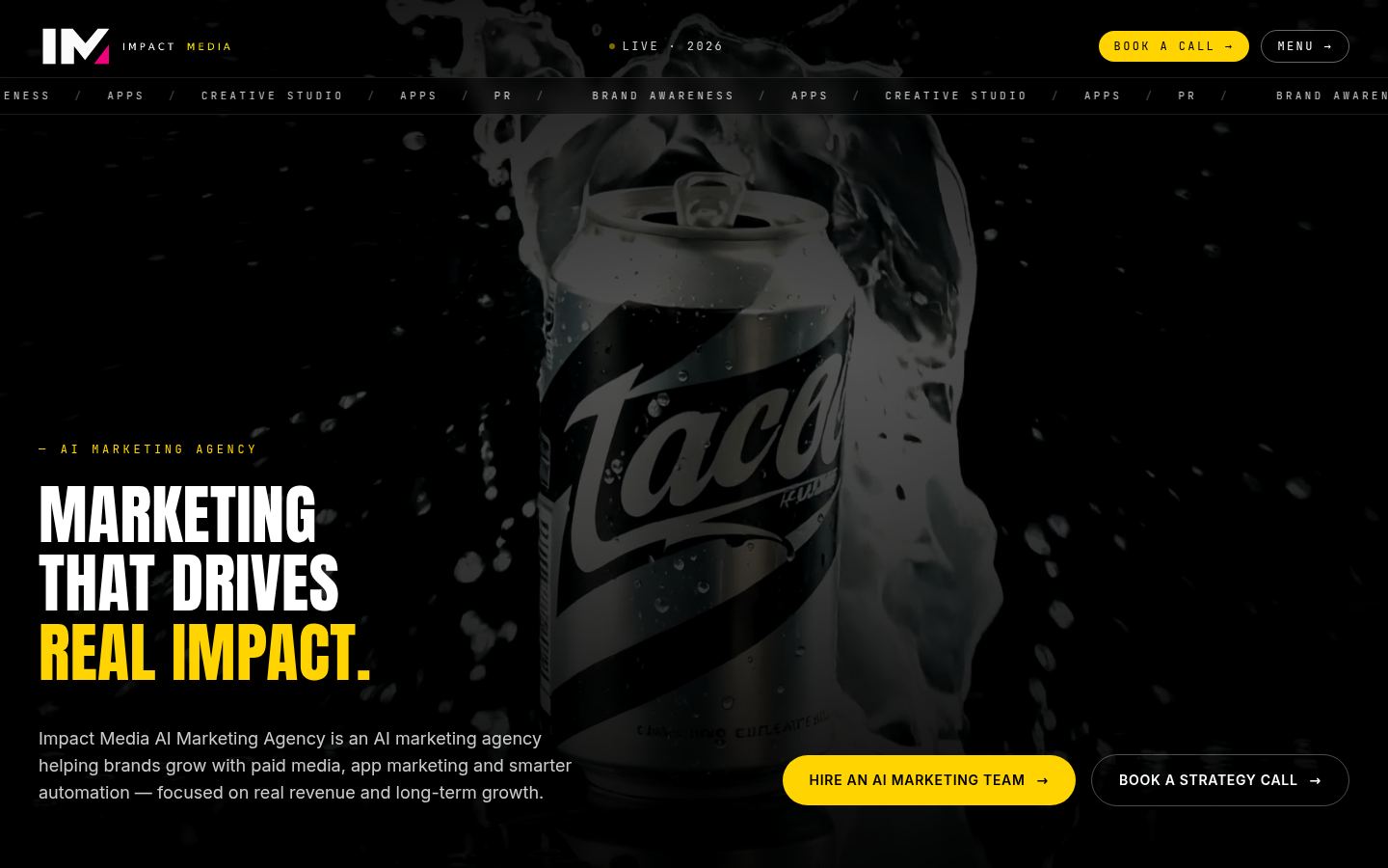 Impact Media AI Marketing Agency &middot; HOMEPAGE_SCREENSHOT