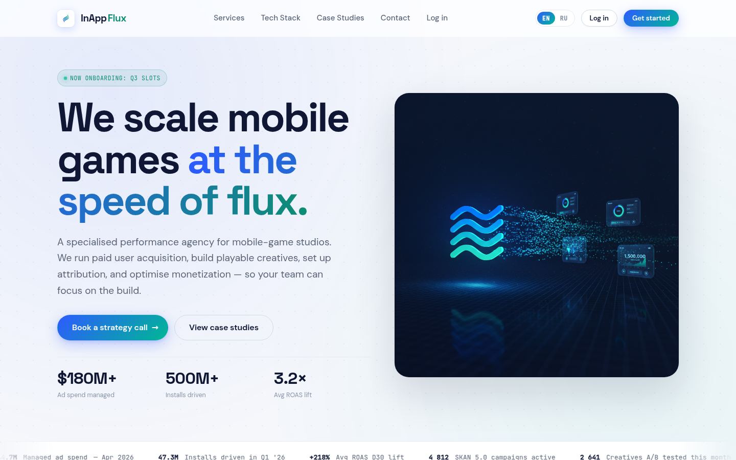 InAppFlux &middot; HOMEPAGE_SCREENSHOT