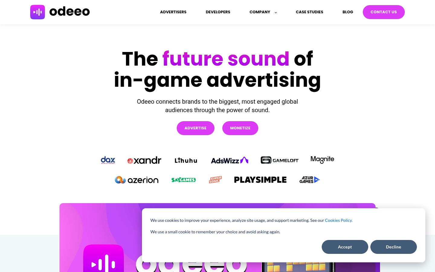 Odeeo &middot; HOMEPAGE_SCREENSHOT