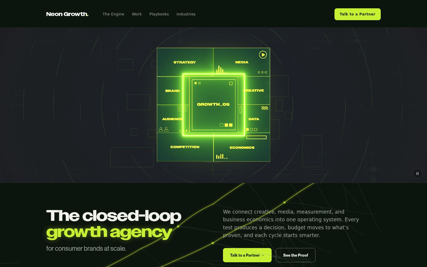 Neon Growth &middot; HOMEPAGE_SCREENSHOT